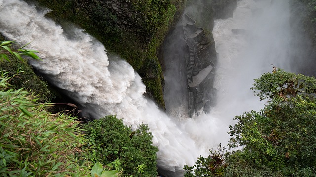 banos puyo water fall in Ecuador
